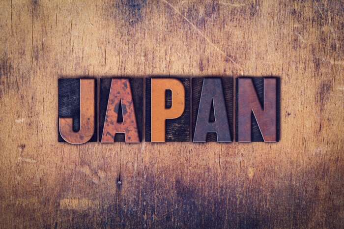 Poster  Japon Type de Letter Lettertique en bois