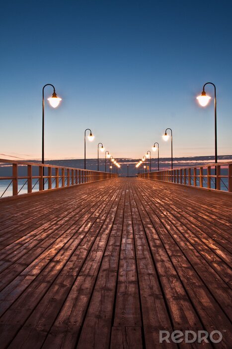 Poster  Jetée 3d éclairée