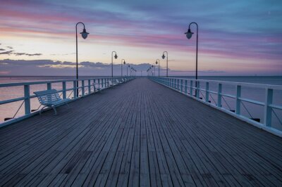 Poster  Jetée en bord de mer à Gdynia Orłowo