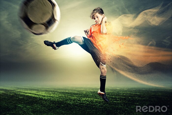 Poster  Joueur de foot adolescent
