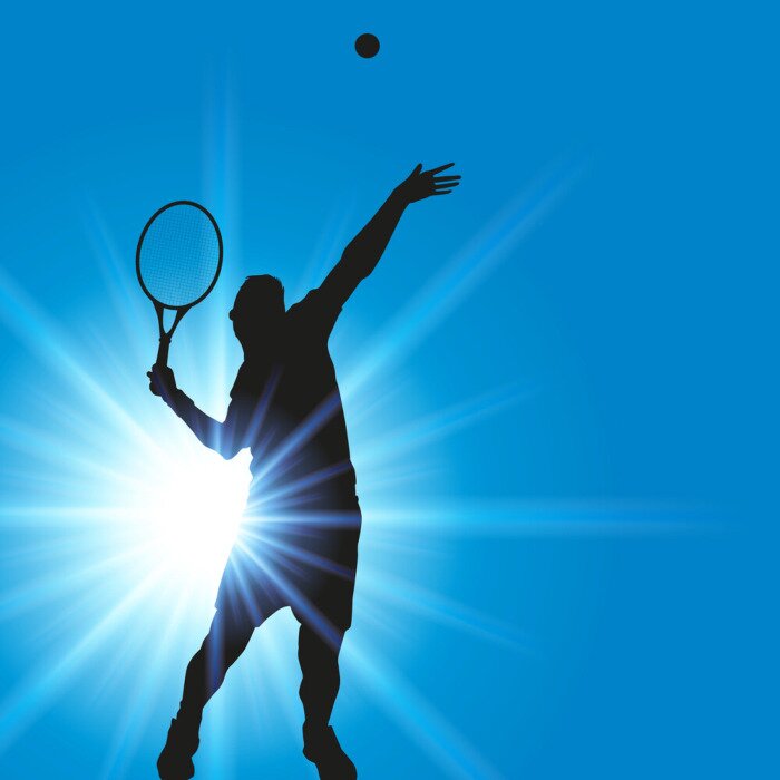 Poster  Joueur de tennis contre le ciel