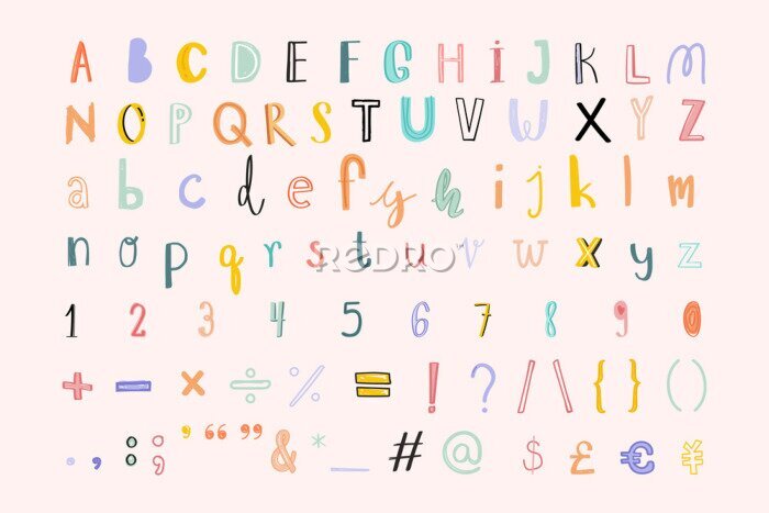 Poster  Joyeux alphabet coloré