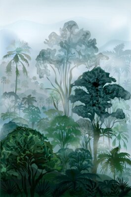 Poster  Jungle aquarelle