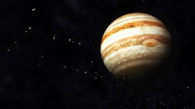 Poster  Jupiter et les astéroïdes