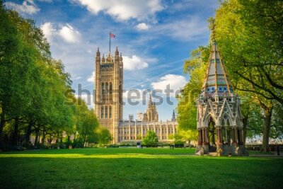 Poster  L'abbaye de Westminster à Londres par une belle journée d'été