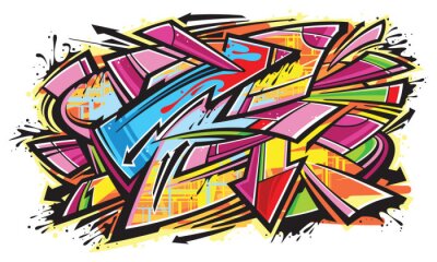 Poster  L'abstraction sous forme de graffiti