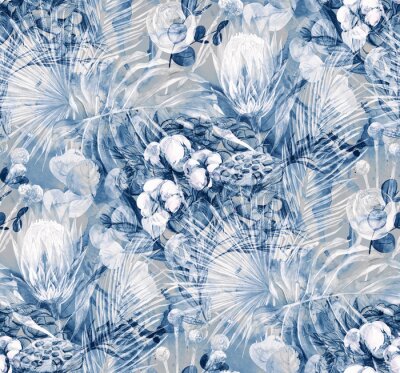 Papier peint à motif  L'exotisme dans une composition dynamique