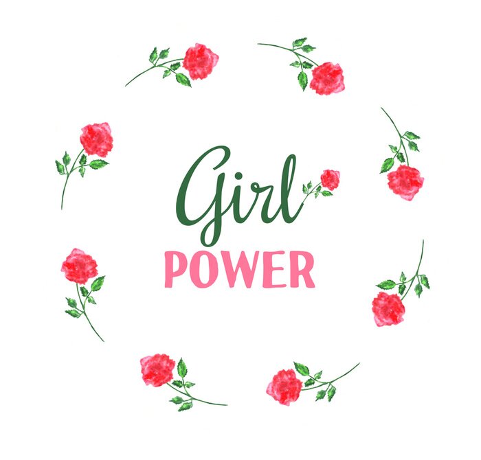 Poster  L'inscription dans un cercle fait de roses