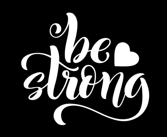 Poster  L'inscription soit forte sur fond noir