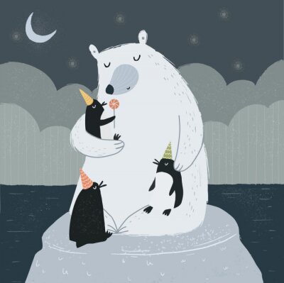 Poster  L'ours polaire a un anniversaire
