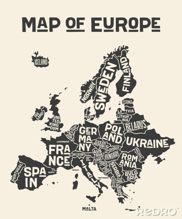 Poster  La division politique de l'Europe