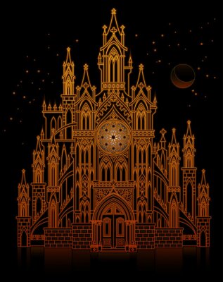 Poster  La magie du château gothique fantastique