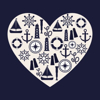 Poster  La mer et ses symboles au coeur