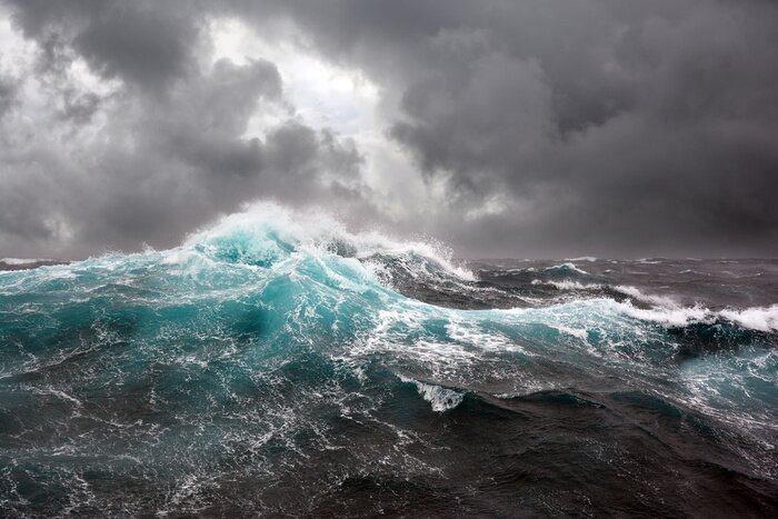 Poster  La mer pendant une tempête