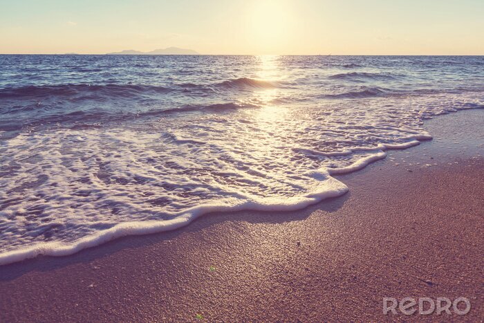 Poster  La plage et les vagues de la mer