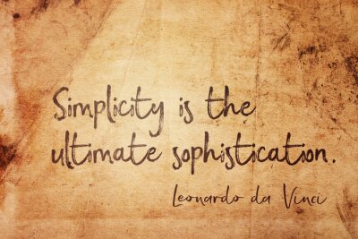 la simplicité est Leonardo