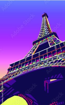 Poster  La Tour Eiffel colorée