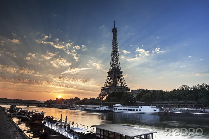 Poster  La Tour Eiffel sur fond d'étoiles