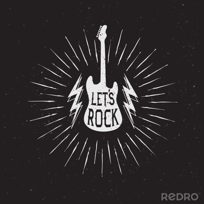 Poster  Laisse l'emblème de rock print