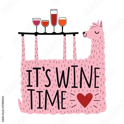 Sticker  Lama au vin