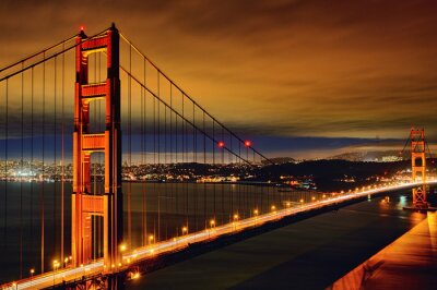 Papier peint  Le Golden Gate Bridge la nuit