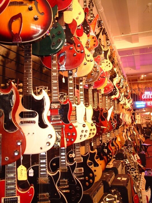 Poster  Le monde de la musique et des guitares