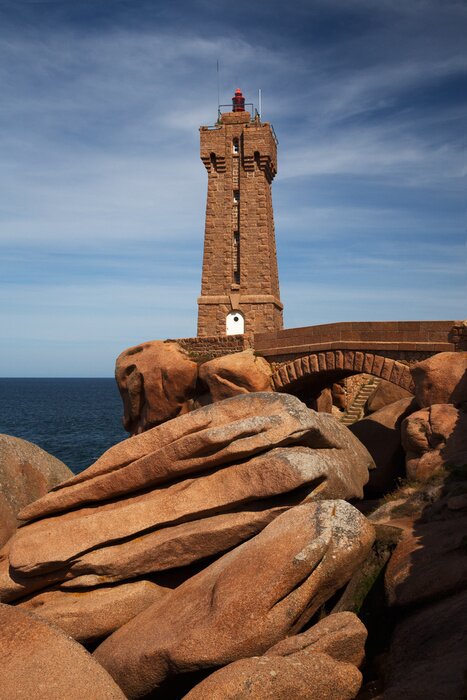 Poster  Le phare de Mean Ruz, Ploumanach, Bretagne, France