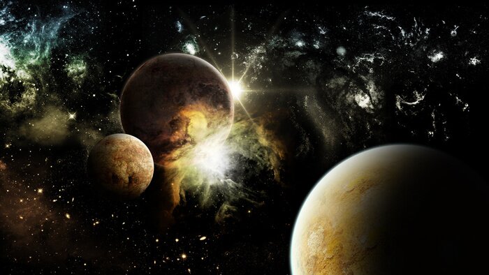 Poster  Le thème du cosmos et des nébuleuses insolites