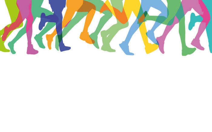 Poster  Les coureurs dans le groupe