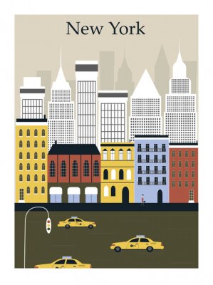 Poster  Les gratte-ciel de New York dans une version minimaliste