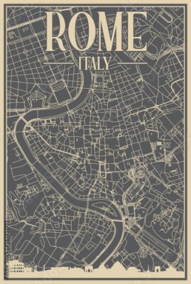 Poster  Les rues de Rome