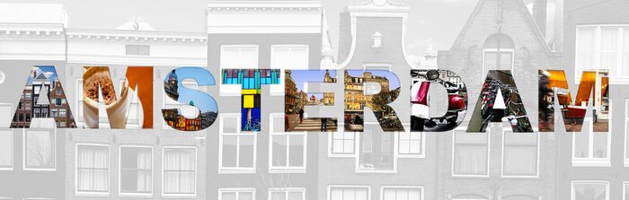 Poster  Lettrage coloré Amsterdam