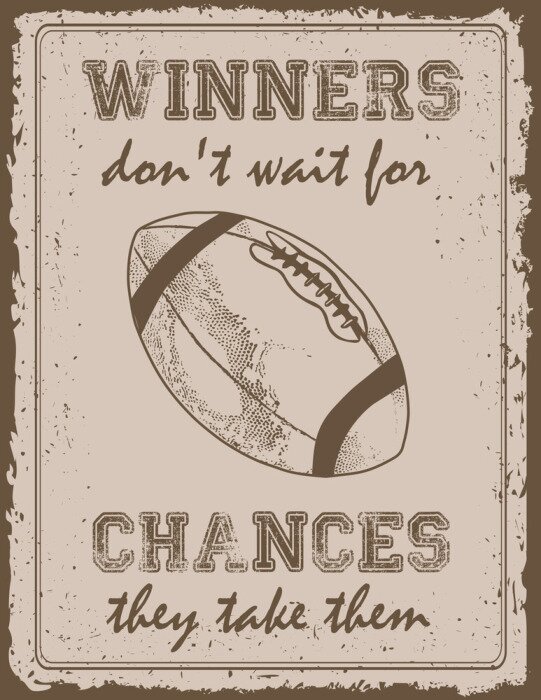 Poster  Lettrage de sport vintage