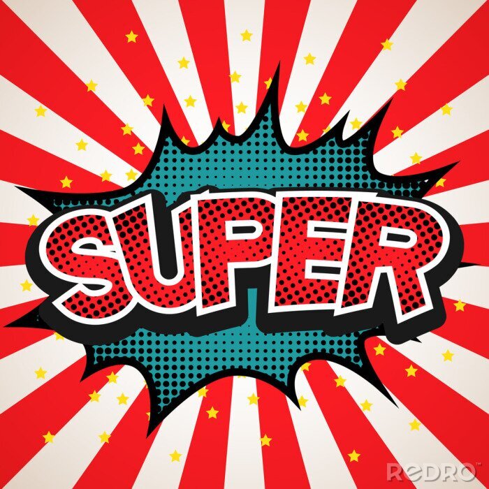 Poster  Lettrage de style bande dessinée