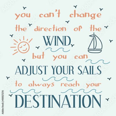 Poster  Lettrage de style nautique