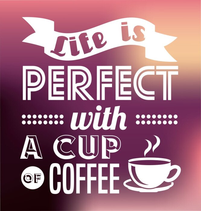 Poster  Lettrage élégant pour les amateurs de café