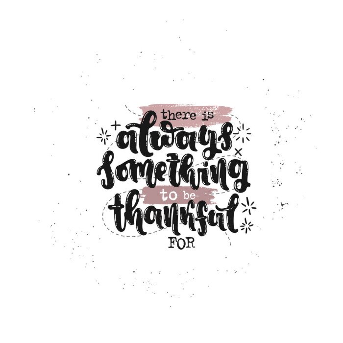 Poster  Lettrage sombre sur la gratitude