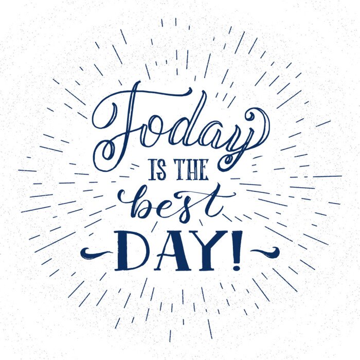 Poster  Lettrage typographique sur le meilleur jour