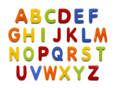Poster  Lettres multicolores de l'alphabet