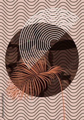 Poster  Lignes et cercles de style Boho