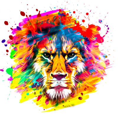 Poster  Lion de différentes couleurs