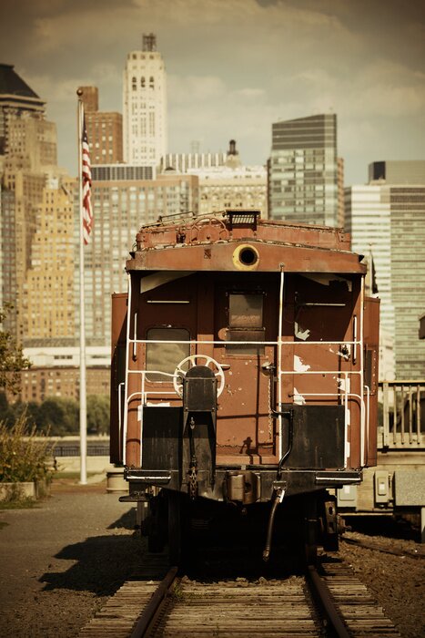 Poster  Locomotive ancienne à New York