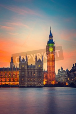 Poster  Londres et Big Ben le soir