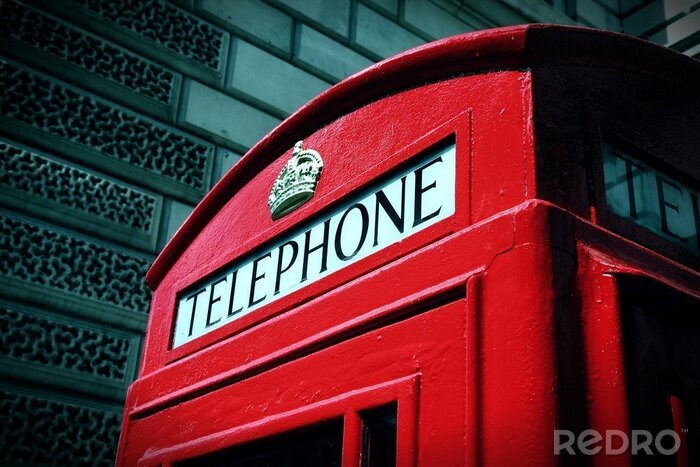Poster  Londres et cabine téléphonique se bouchent