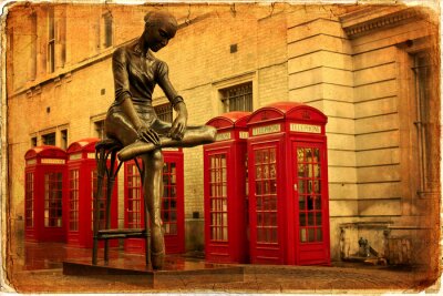 Poster  Londres et la statue de la danseuse