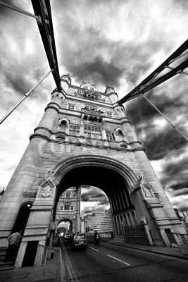 Poster  Londres et Tower Bridge monochrome