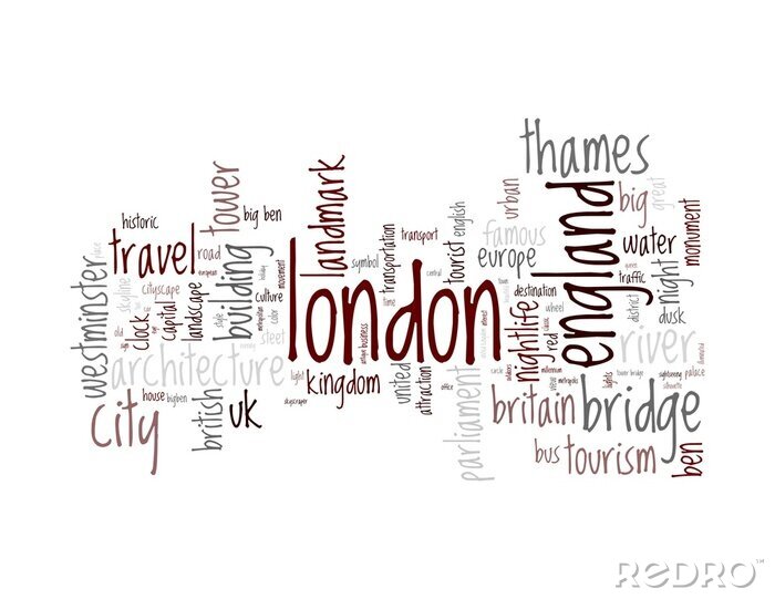 Poster  Londres inscriptions abstraites