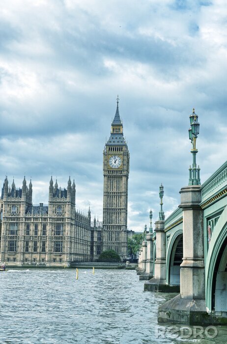 Poster  Londres, Royaume-Uni - Palais de Westminster (Parlement) avec B