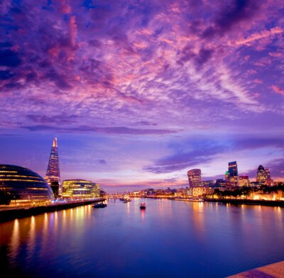 Poster  Londres sous le soleil violet