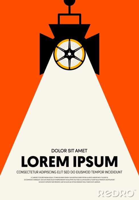 Poster  Lumière de projecteur et cinéma